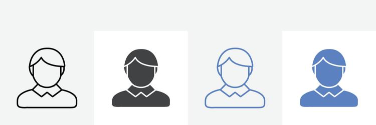 user icon set use for web vector image