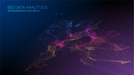 big data analytics blockchain technology vector image