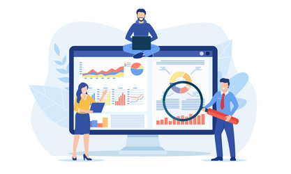 Data analytics dashboard vector