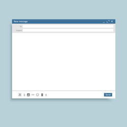 Email Form Interface Template vector image