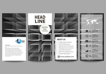 Flyers set modern banners business templates vector