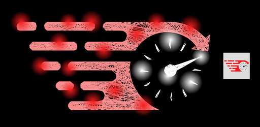 Glossy intersected mesh time with glare spots vector