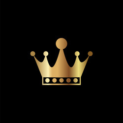 Gold luxury crown logo symbol icon clip art Vector Image