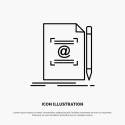 note letter text mail create line icon vector image