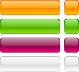 rectangle buttons on white background vector