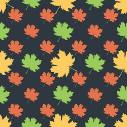 seamless pattern with autumn maple leaves vector image