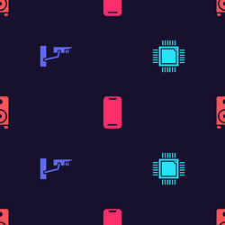 set processor with microcircuits cpu security vector image