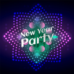 Stylish glowing new year party vector