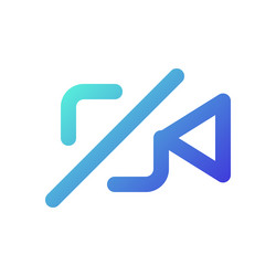 turn off camera pixel perfect gradient linear ui vector image