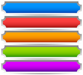 5 colorful button banner backgrounds - set vector image