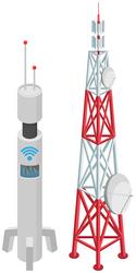 5g network technology communication tower vector