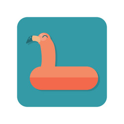 abstract button icon inflatable flamingo circle vector image