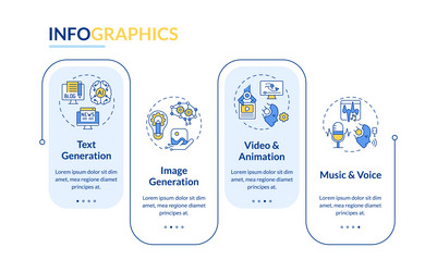 Ai for seo layout with multicolor thin line icons vector