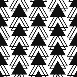 Black and White Triangle Pattern vector