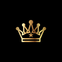 Gold luxury crown logo symbol icon clip art Vector Image