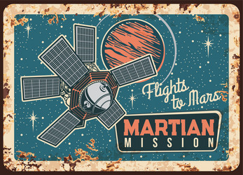 martian mission rusty plate mars research vector