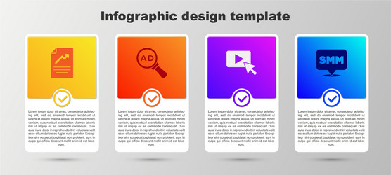 set document with graph chart advertising vector image