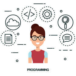 software language programmer avatar vector image