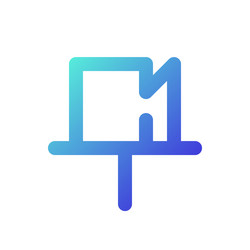 attached message pixel perfect gradient linear ui vector image