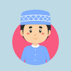 Avatar of a muslim character vector