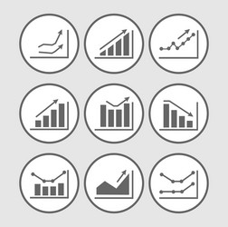 Chart and Graph Icons vector image