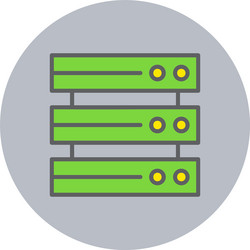 database line filled circle icon vector image