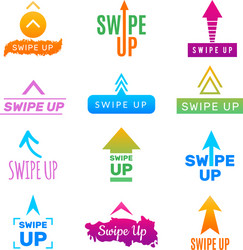 insta swipe up ui app design template screen vector image