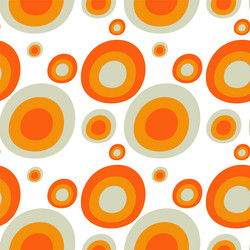 seamless pattern with orange concentric circles vector image