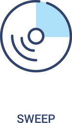 sweep concept 2 colored icon simple line element vector image