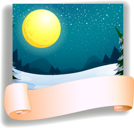 a fullmoon and an empty template vector image