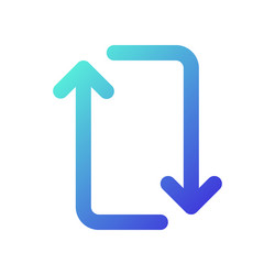 Repeat pixel perfect gradient linear ui icon vector