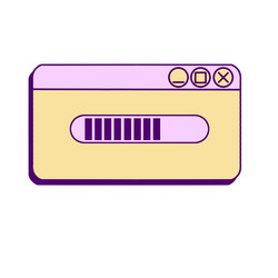 Retro vaporwave y2k computer interface vector