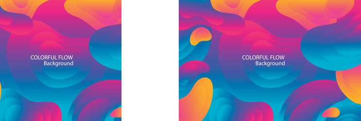 abstract colorful flow shapes background vector image