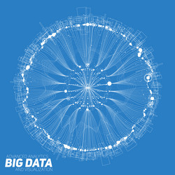 Data Network Round Visualization vector