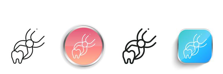 extraction icon thin linear regular and button vector image