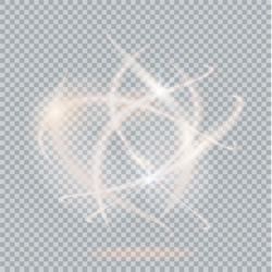 light effect on transparent vector image