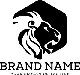 Lion logo design template white background Vector Image