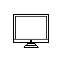 minimalist computer monitor display vector image