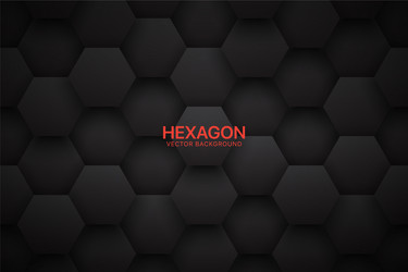 3d technological hexagonal blocks dark gray vector image