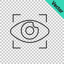 black line big brother electronic eye icon vector