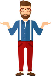 man standing with open arms vector image