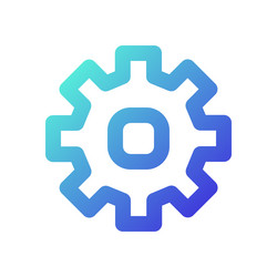 settings pixel perfect gradient linear ui icon vector image