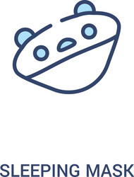 Sleeping mask concept 2 colored icon simple line vector