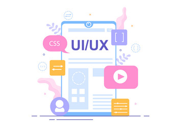 ui ux programmer flat design for business vector image