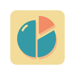 abstract button statistic circle icon on white vector