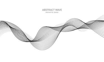 abstract wave element for design digital vector