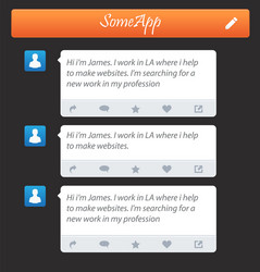 chat frames message boxes for your text vector image