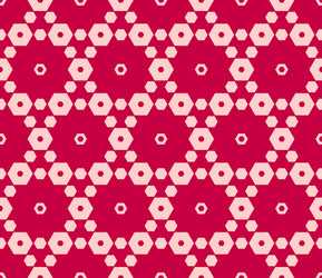geometric hexagonal seamless pattern pink and red vector image