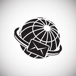 globe related icon on background for graphic vector image