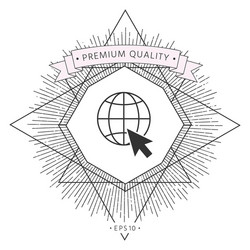 go to web internet icon vector image